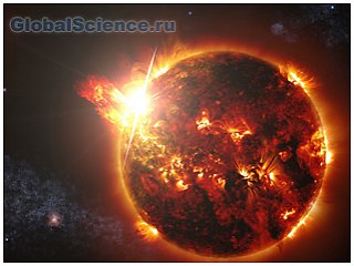 Мощная серия вспышек зафиксирована близи красного карлика